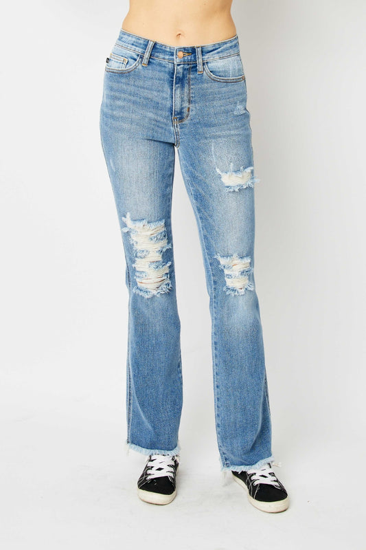 Judy Blue Distressed  Bootcut Jeans