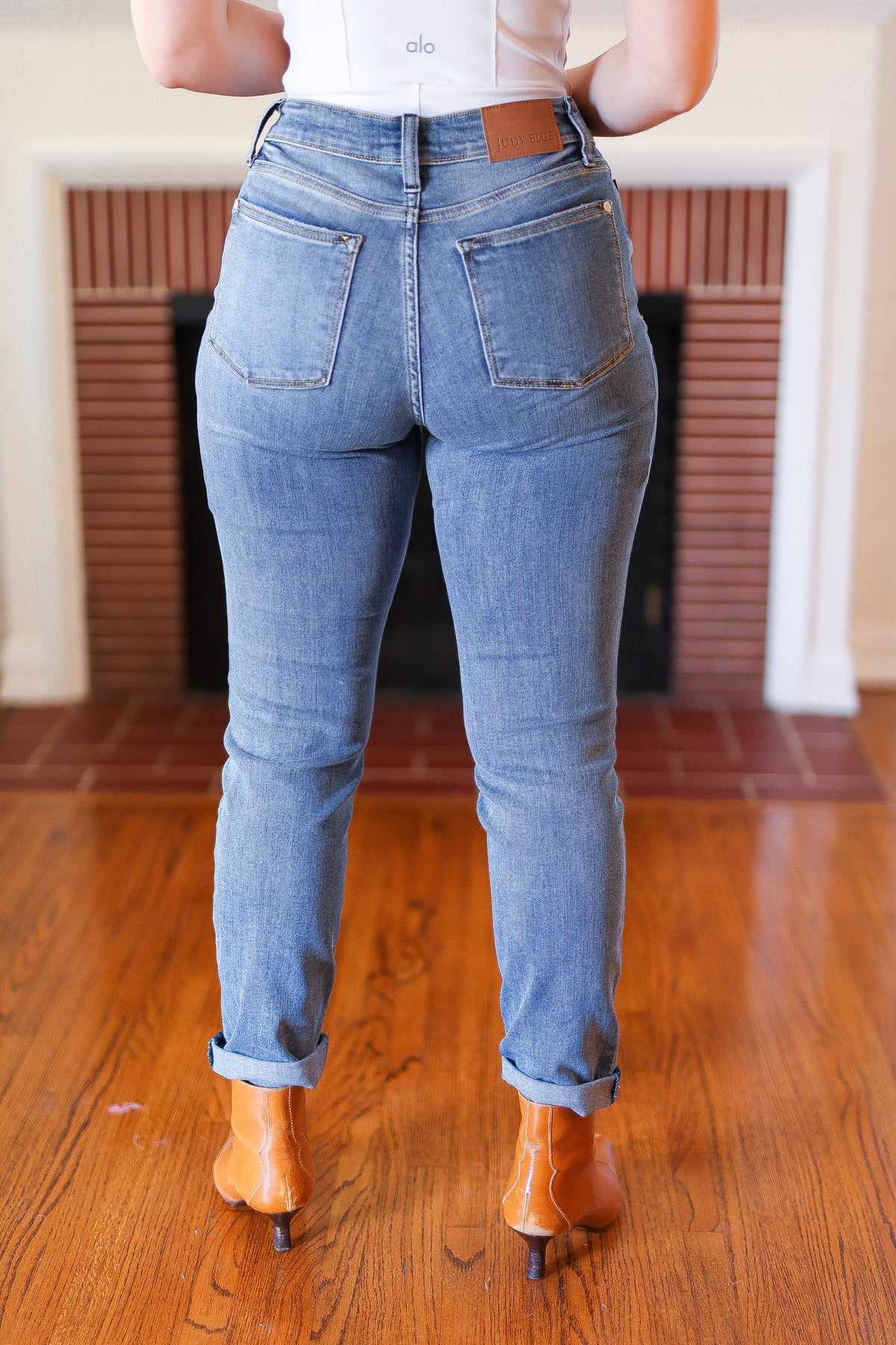 Judy Blue Slim Fit Cuffed Jeans
