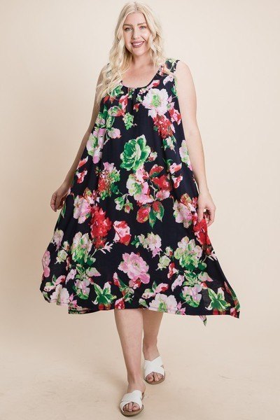 Floral Printed Tank Dress