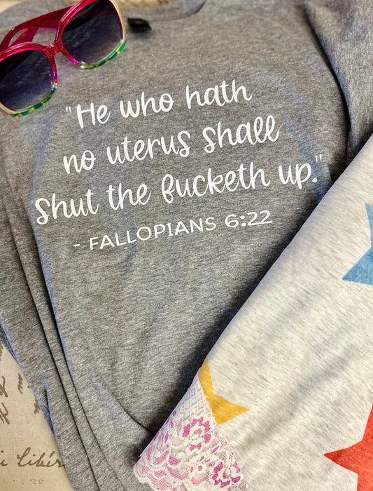 He who hath not a uterus...