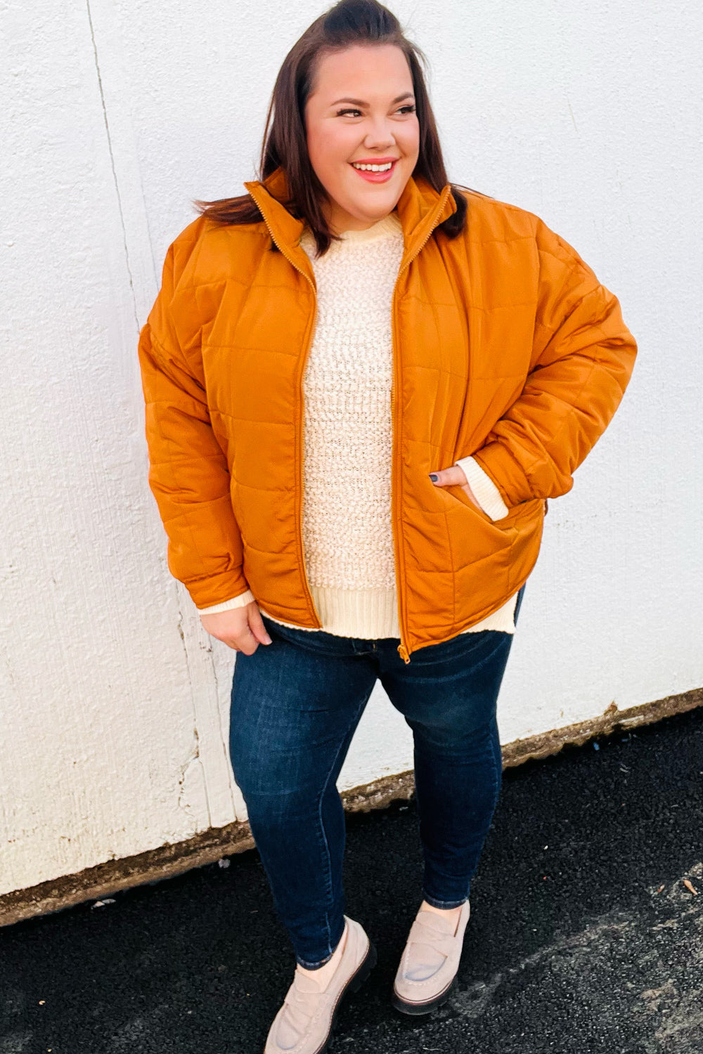 ONLINE EXCLUSIVE! Butterscotch Quilted Puffer Jacket