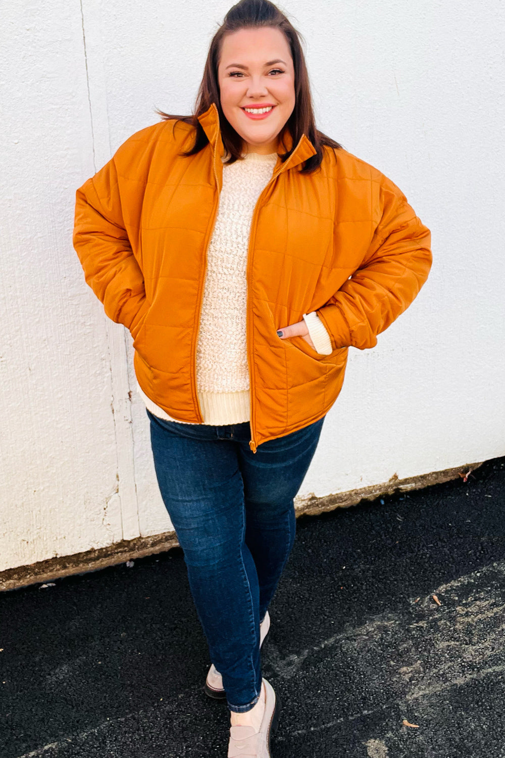 ONLINE EXCLUSIVE! Butterscotch Quilted Puffer Jacket