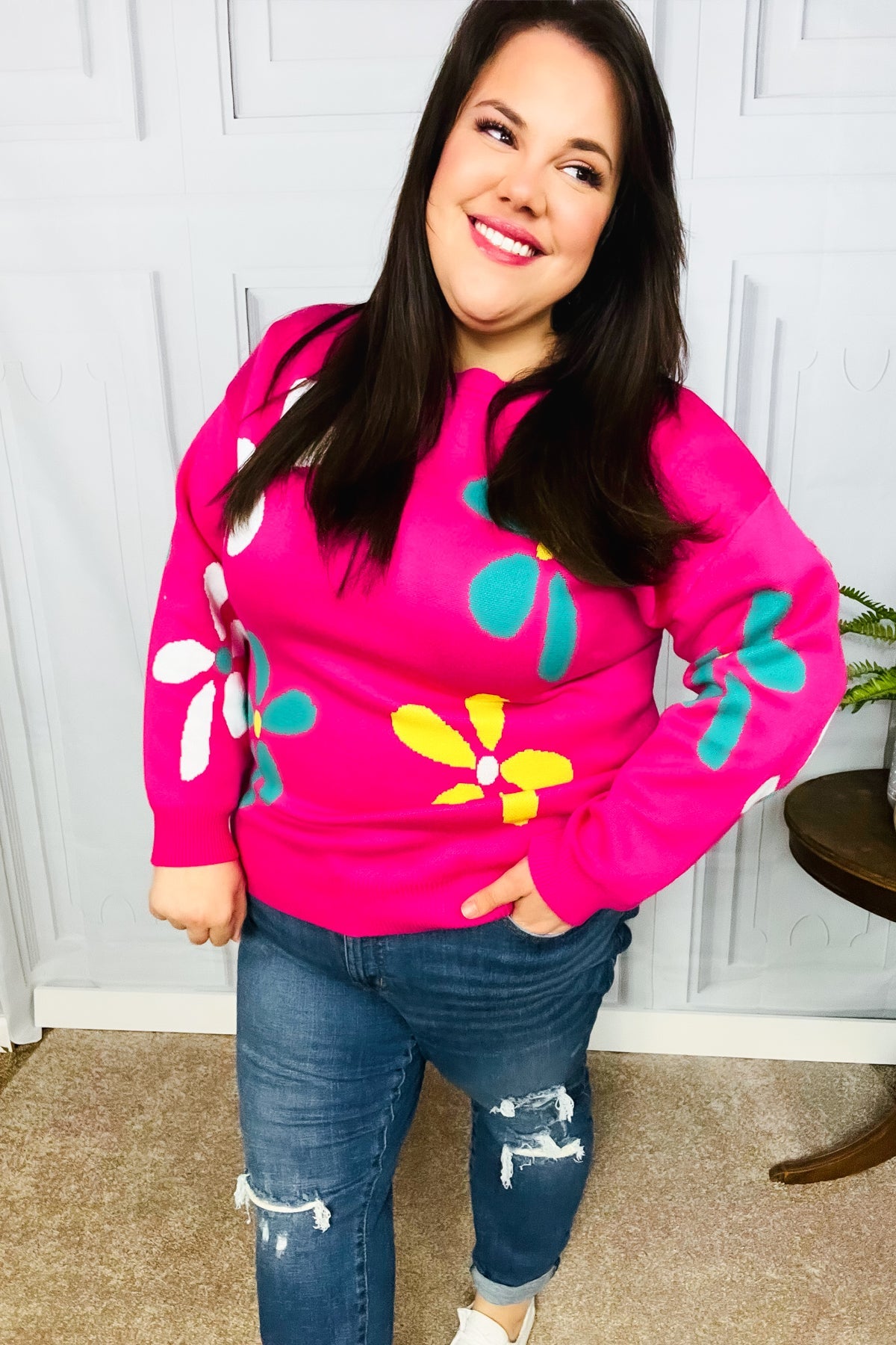 Flower Power Pullover Sweater