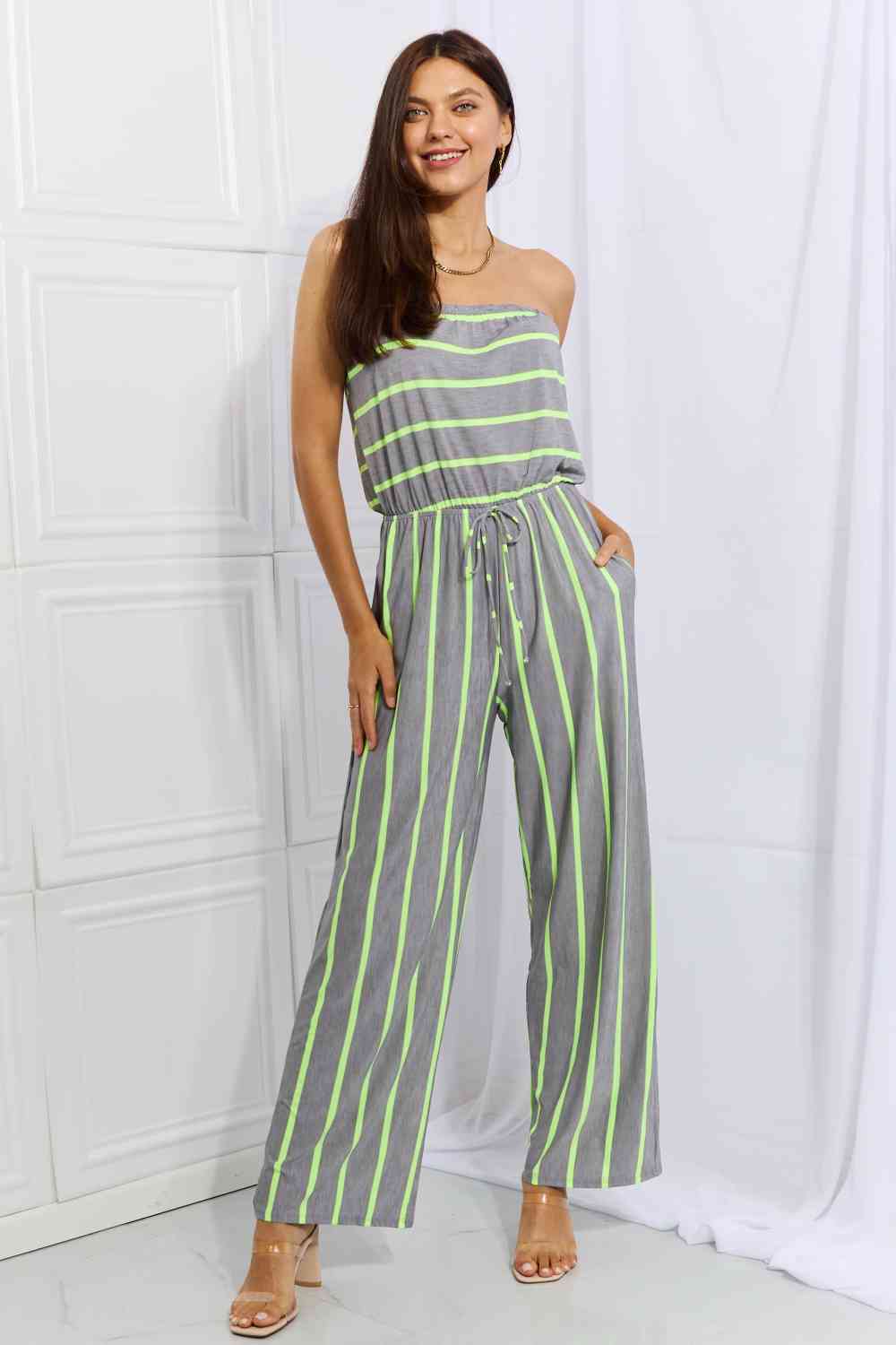 Pop Of Color Sleeveless Jumpsuit