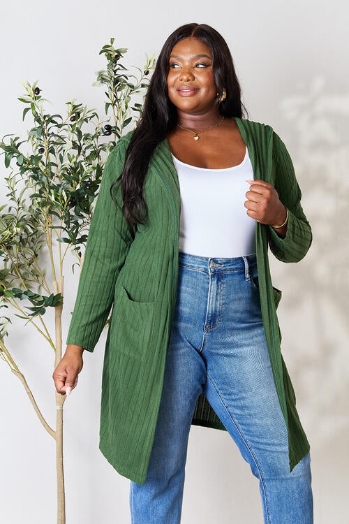 ONLINE EXCLUSIVE Ribbed Long Sleeve Cardigan Chubby Chique Boutique